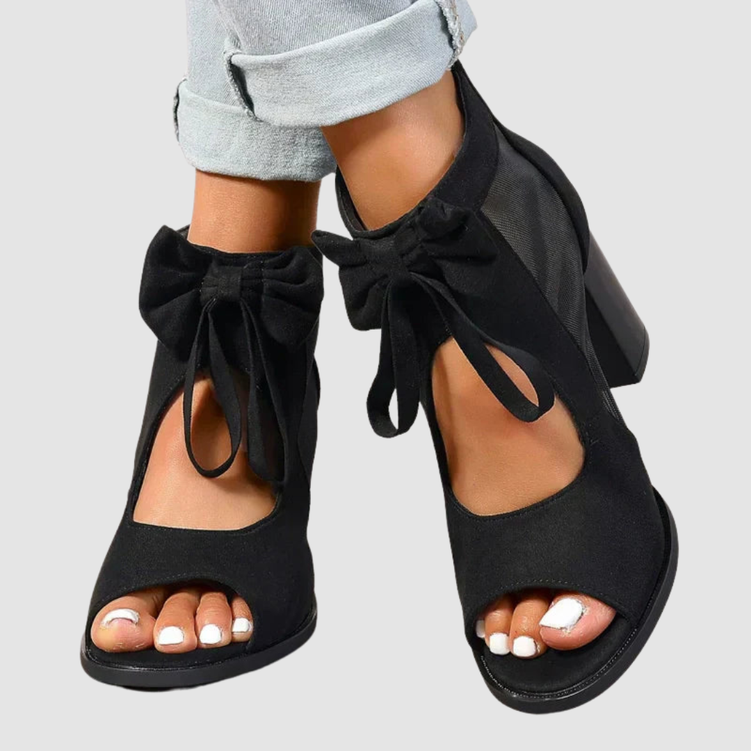 Rebecca™ Bow Charm Orthopedic Heels