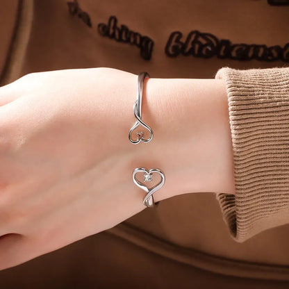 For Friend - You're My Favorite Bitch Double Hearts Custom Birthstones Bracelet