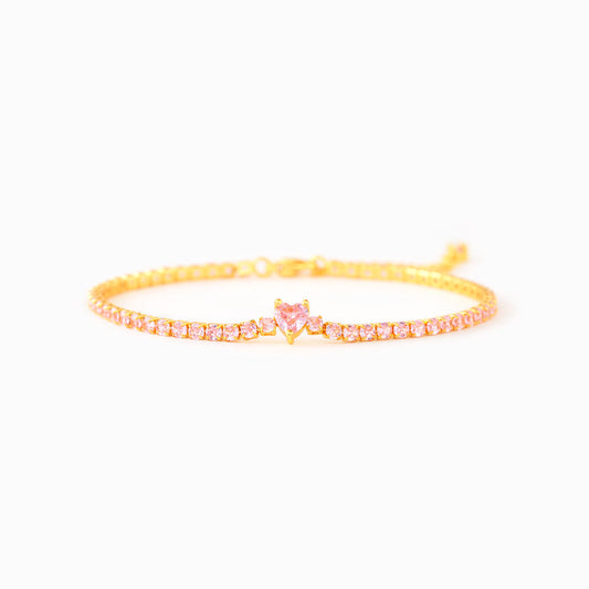 I Am Enough Pavé Heart Bracelet