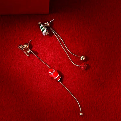 Christmas Santa Claus Tassel Earrings
