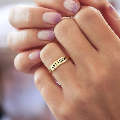 [IMMEDIATE 49% DISCOUNT🛒] - LET THEM DAINTY BAR RING 140 reviews