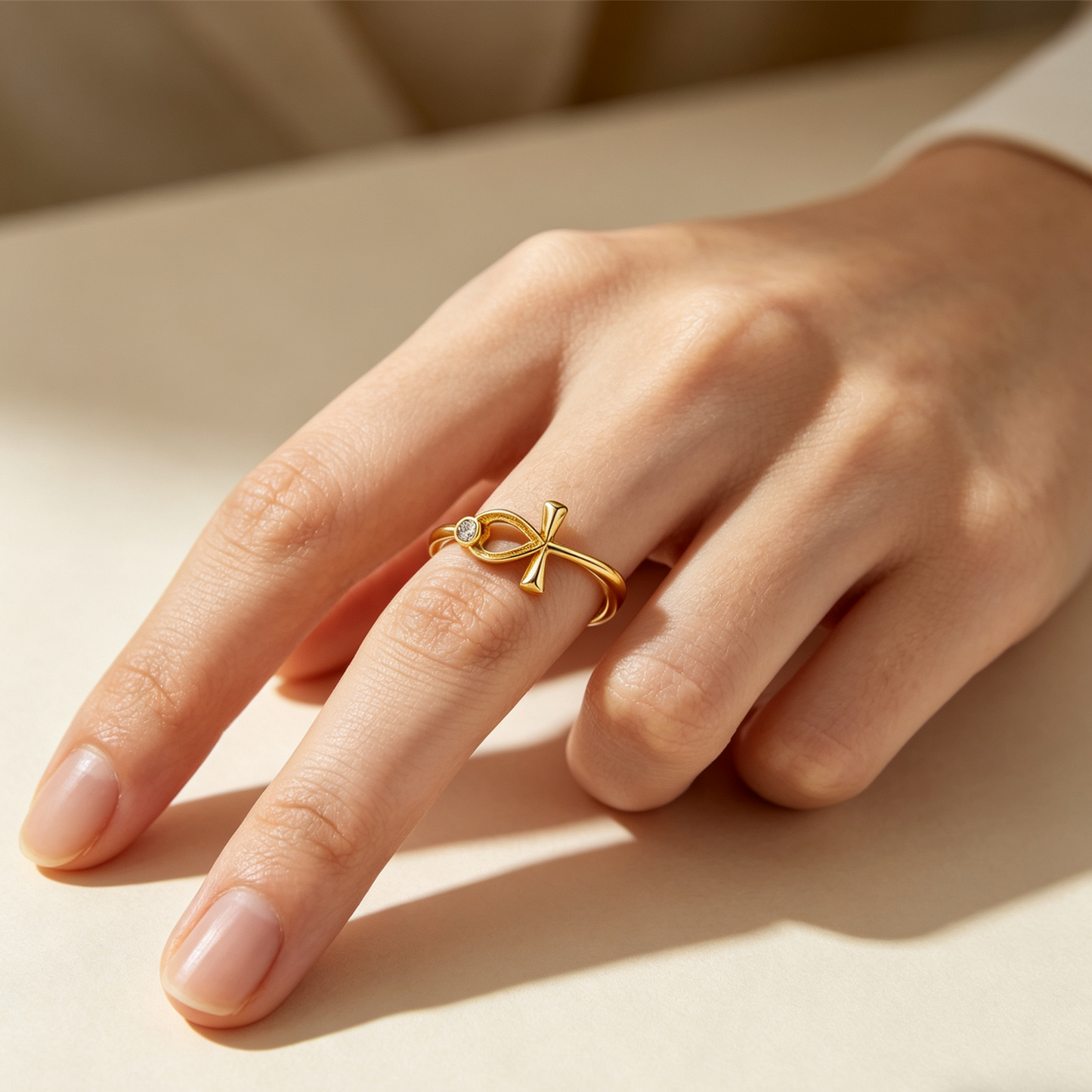 For Memorial- I'm a Wife to a Husband Custom Birthstone Cross Ring