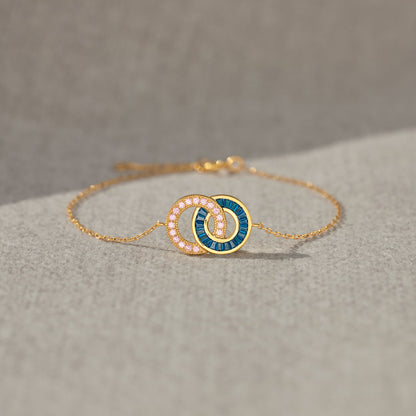 Mother & Daughter Linking Circles Bracelet