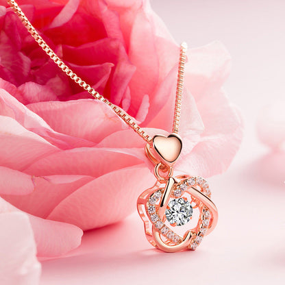 For Unbiological Daughter - S925 We Are Forever Linked Together Love Knot Necklace