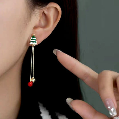 Christmas Santa Claus Tassel Earrings