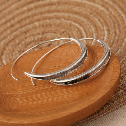 Handcrafted Retro Boho Copper Hoop Earrings