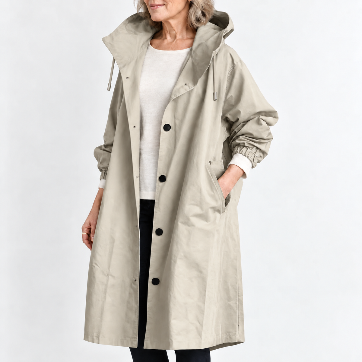 Kathryn | Hooded Longline Trench Coat