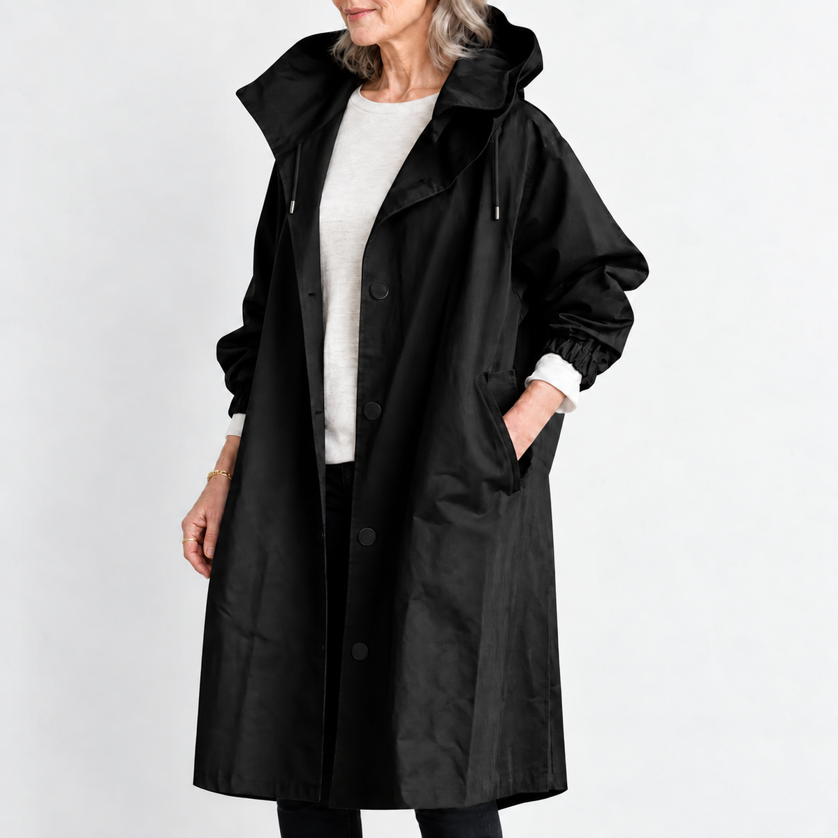 Kathryn | Hooded Longline Trench Coat