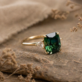 Elegant Square Emerald Ring