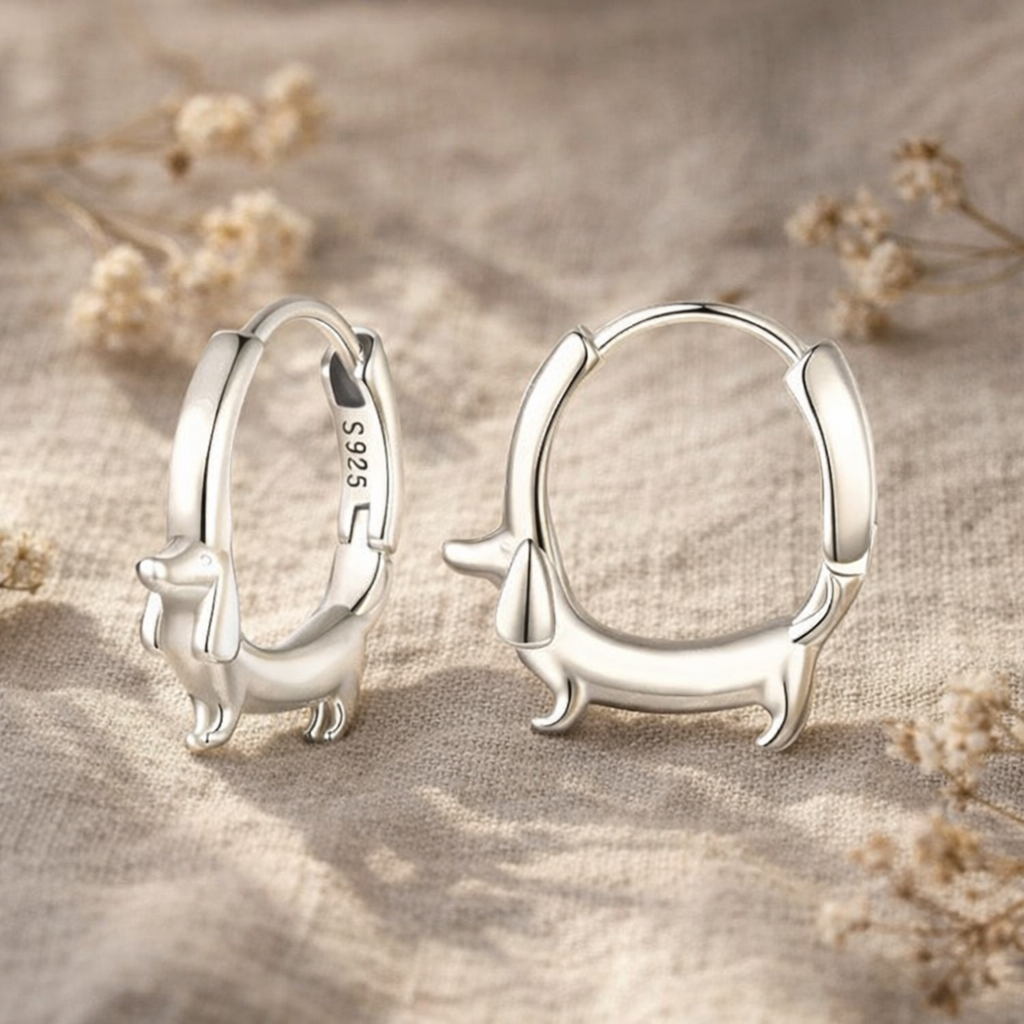 Dachshund Hoops Pet Lovers Earrings