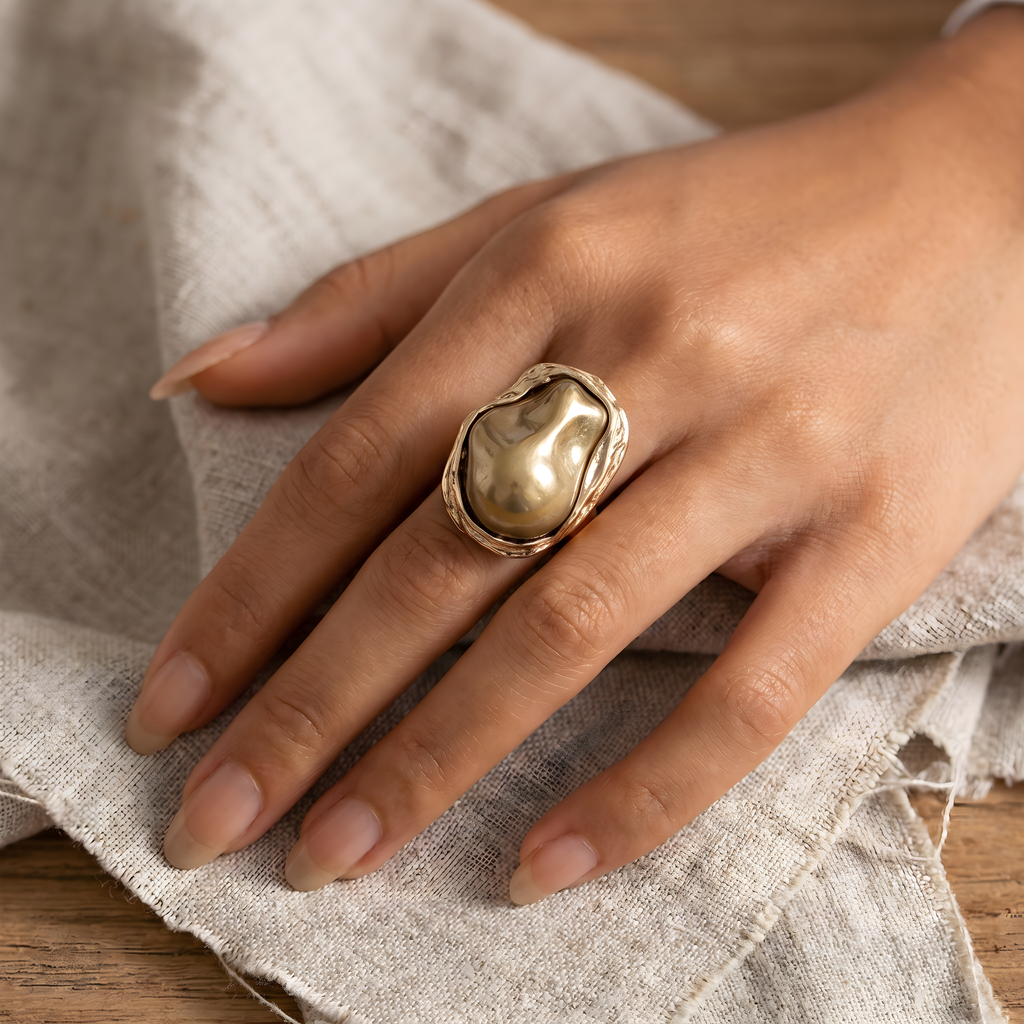 Chunky Baroque Pearl Cocktail Rings