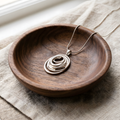 Hollow Geometric Oval Necklace in Gold and Silver