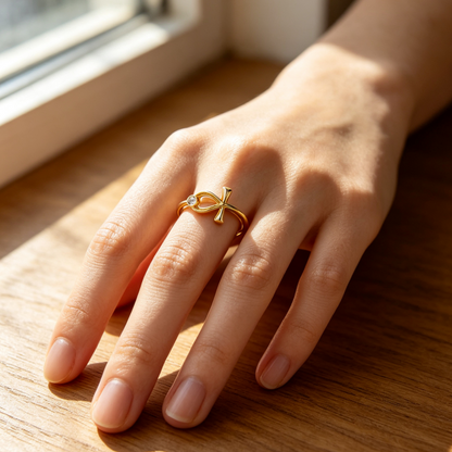 For Memorial- I'm a Wife to a Husband Custom Birthstone Cross Ring
