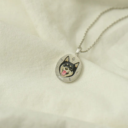 Custom Pet Engraved Photo Necklace