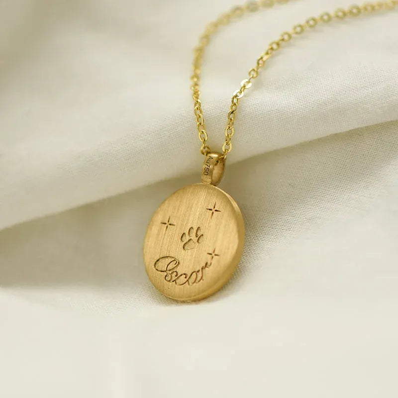 Custom Pet Engraved Photo Necklace
