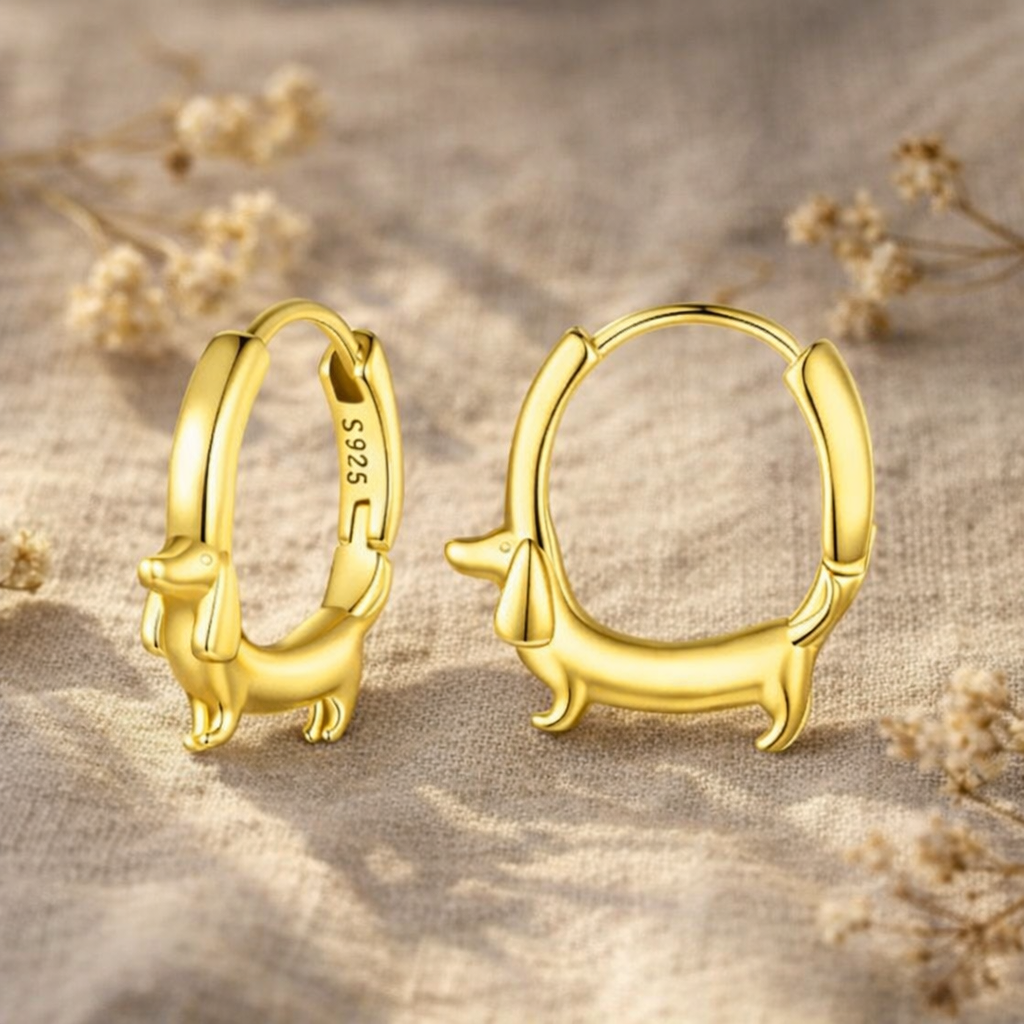 Dachshund Hoops Pet Lovers Earrings