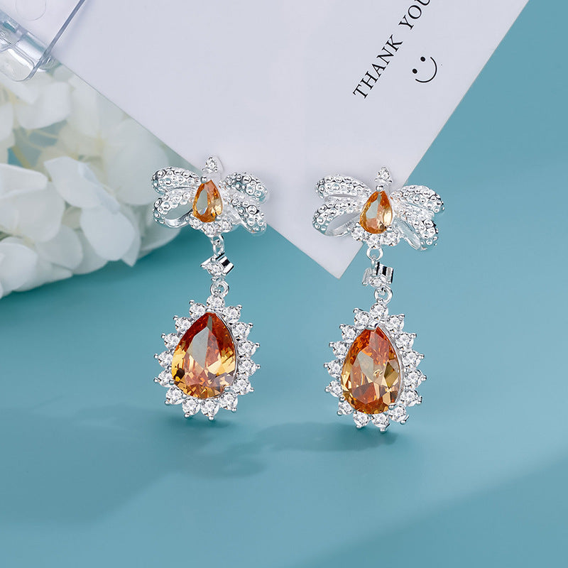 🎉NEW YEAR PRE-SALE🎁Imperial Topaz French Bow Jewelry Set