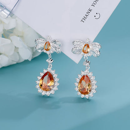 🎉NEW YEAR PRE-SALE🎁Imperial Topaz French Bow Jewelry Set