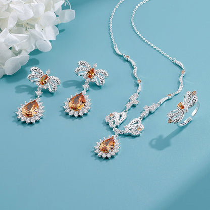 🎉NEW YEAR PRE-SALE🎁Imperial Topaz French Bow Jewelry Set