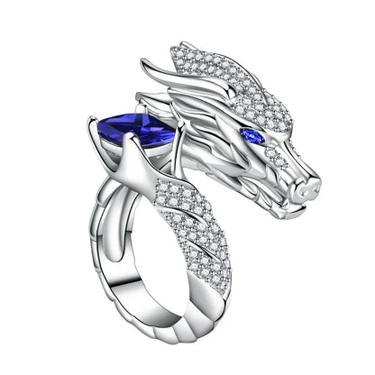 🌊Summer Hot Sale✨ Luxury Gemstone Real Dragon Ring