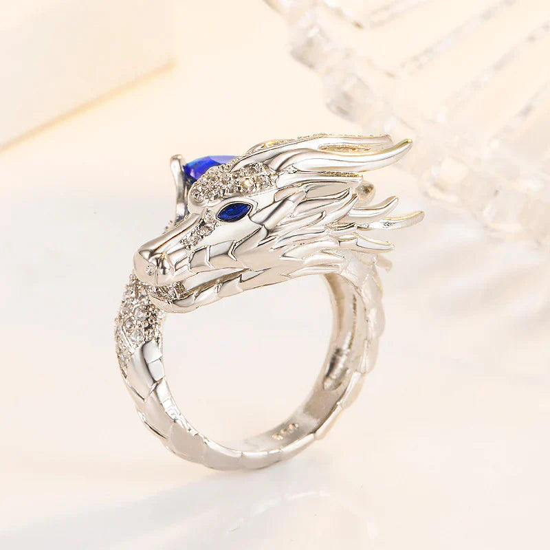 🌊Summer Hot Sale✨ Luxury Gemstone Real Dragon Ring