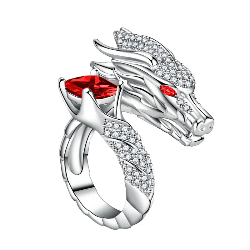 🌊Summer Hot Sale✨ Luxury Gemstone Real Dragon Ring
