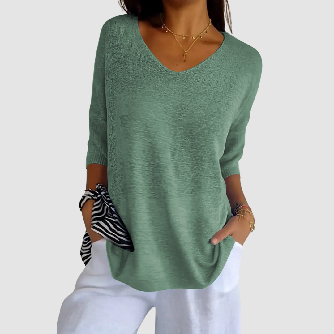 Camille™ Knit V-Neck Top