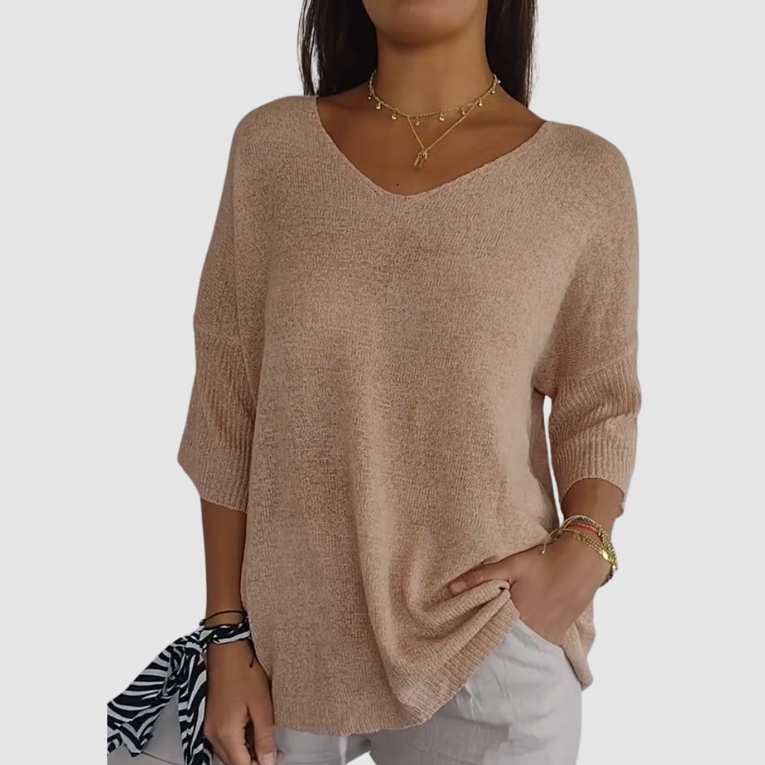 Camille™ Knit V-Neck Top