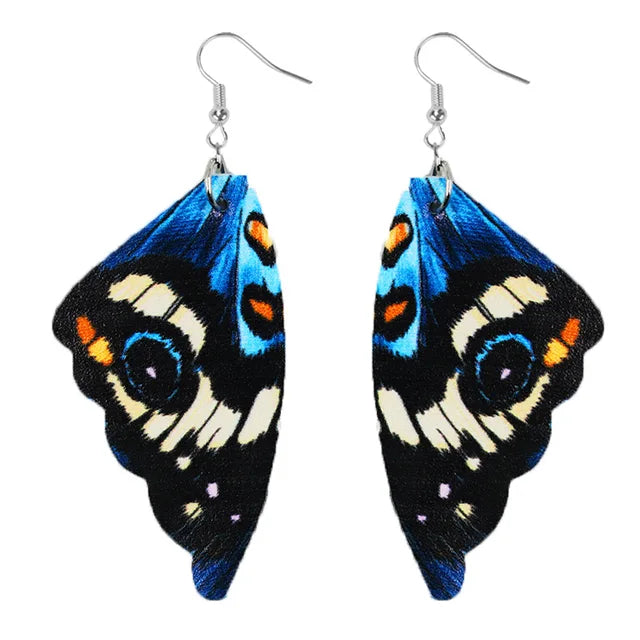 Vintage Exotic Butterfly Wings Earrings