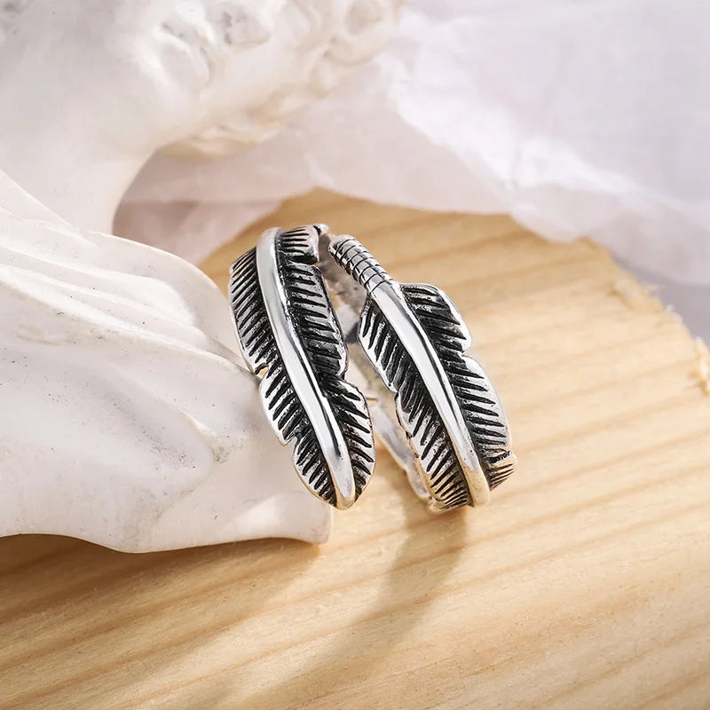 Adjustable Inspired Ring Feather