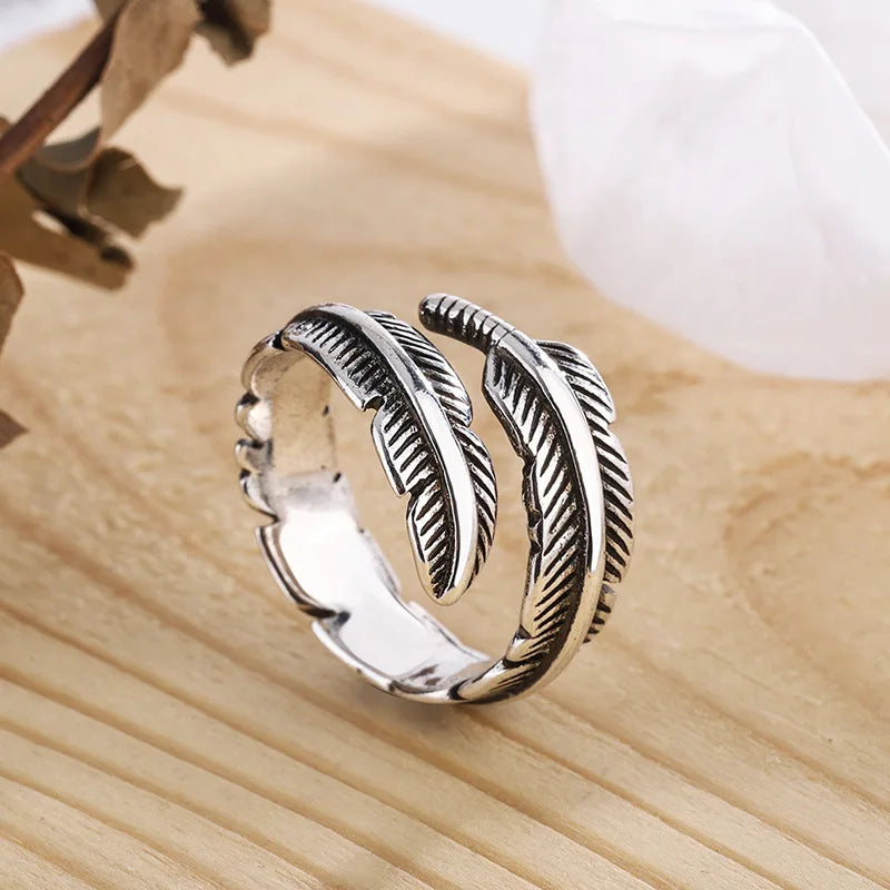 Adjustable Inspired Ring Feather
