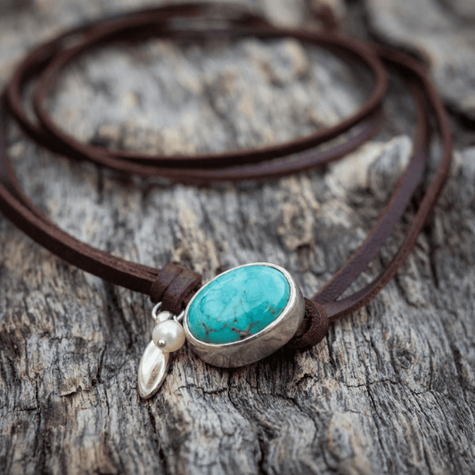 Vintage Turquoise Pearl Multi Layered Necklace