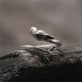 Sterling Silver Bird Adjustable Ring