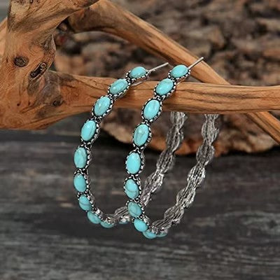 925 Vintage Turquoise Earrings