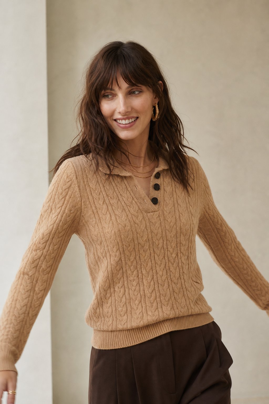 Estelle | Button-Up Cashmere Sweater