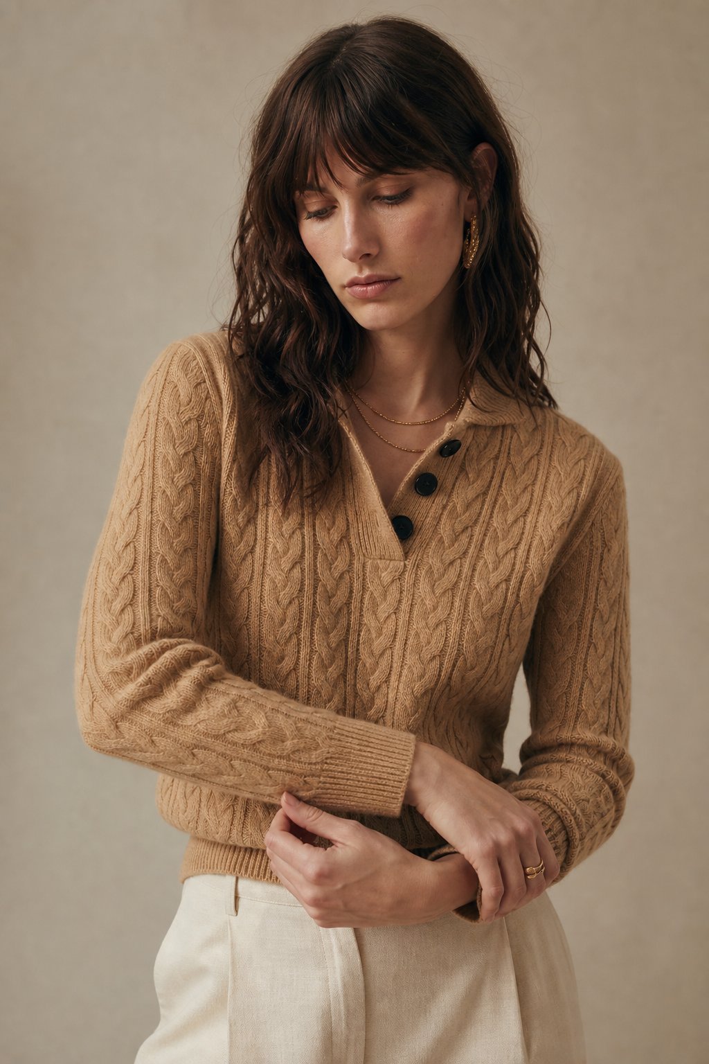 Estelle | Button-Up Cashmere Sweater