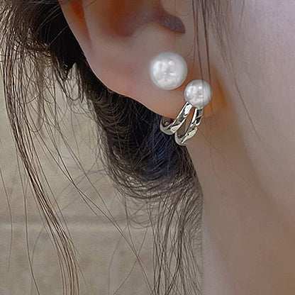 Twisted Pearl Statement Earrings