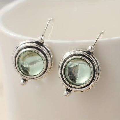 Bohemian Handmade Green Cubic Zirconia Dangle Earring