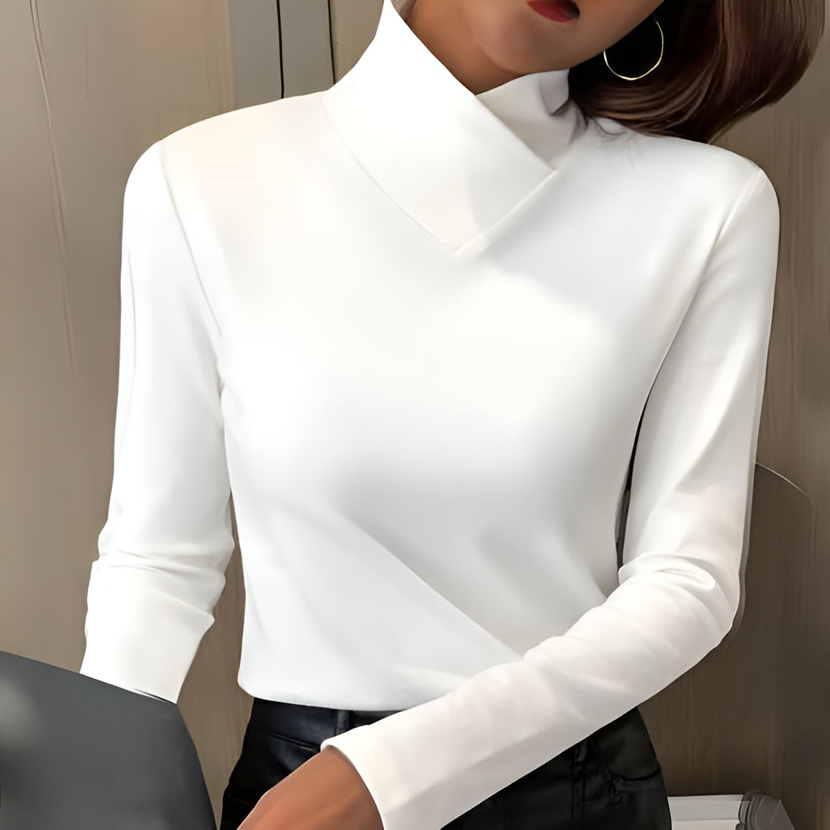 Sherie™ Elegant High-Neck Sweater