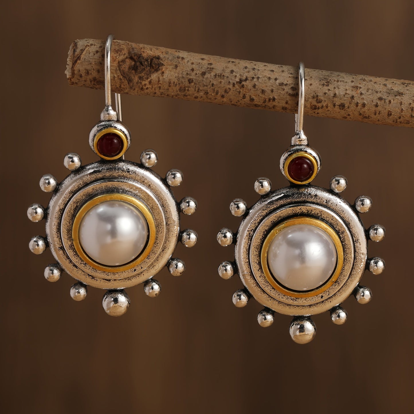 Vintage Pearl Statement Stud Earrings