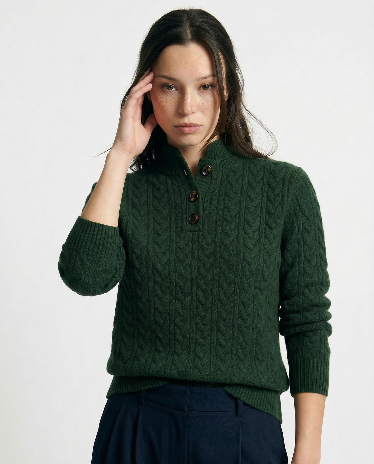 Estelle | Button-Up Cashmere Sweater