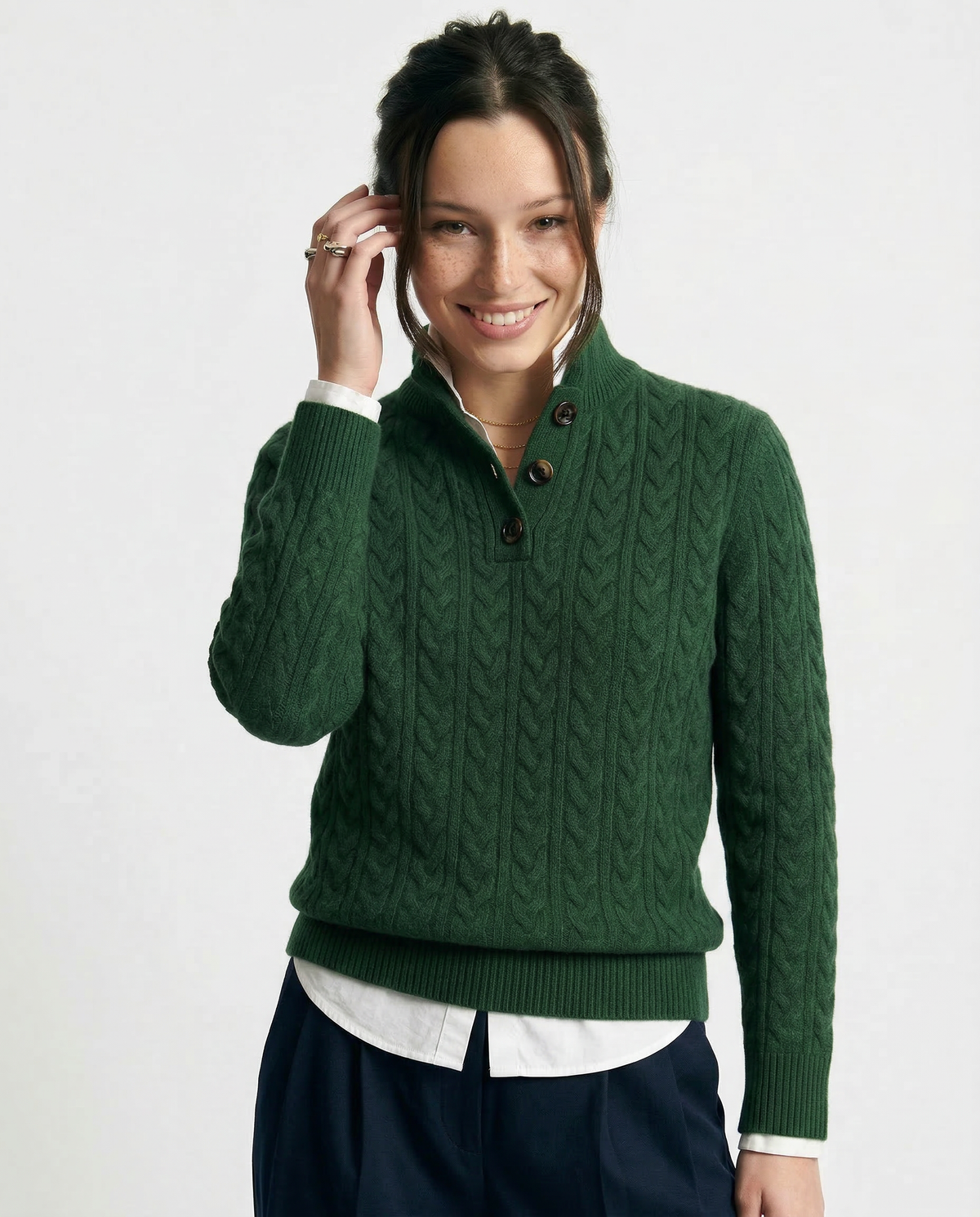 Estelle | Button-Up Cashmere Sweater
