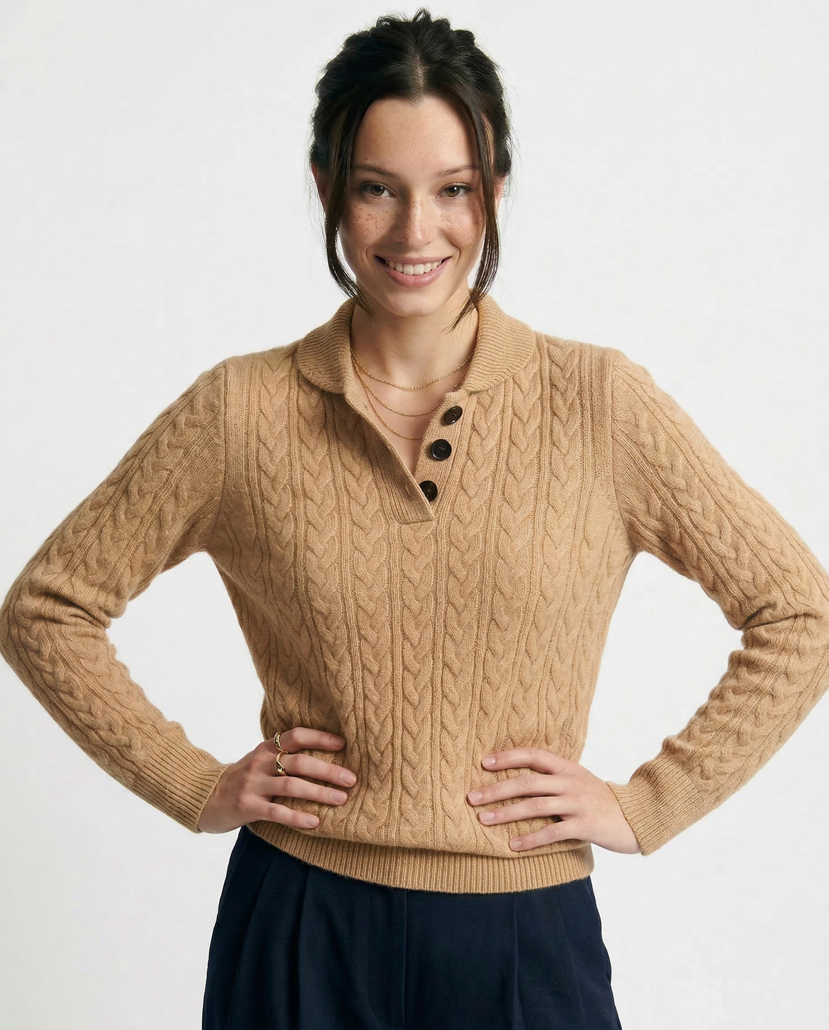 Estelle | Button-Up Cashmere Sweater