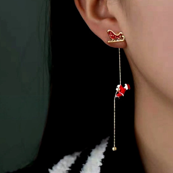 Christmas Santa Claus Tassel Earrings