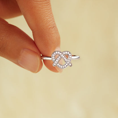 Live Every Day Like It's Pretzel Day Heart Ring