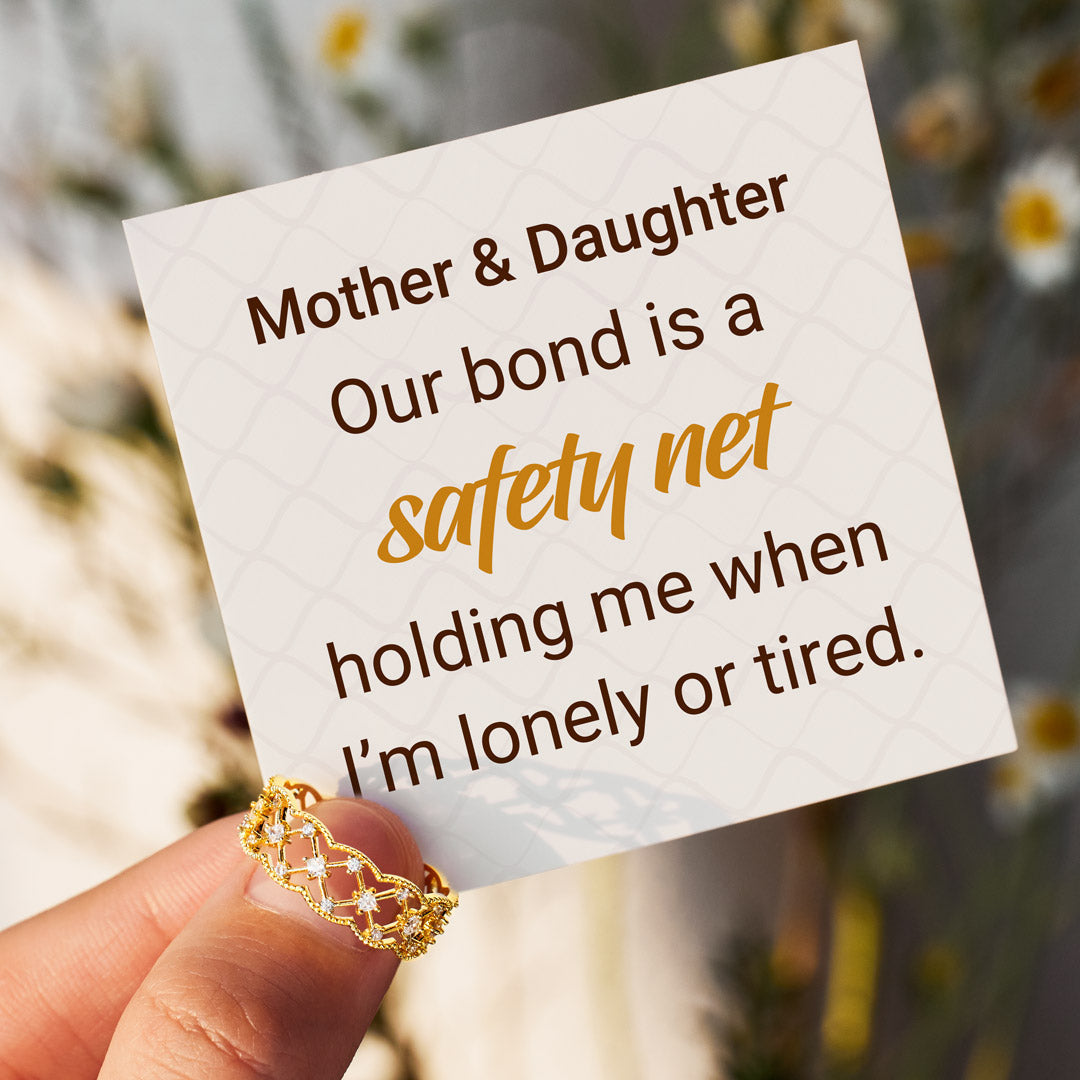 925 Sterling Silver Our Bond Is My Safety Net Weave Rings