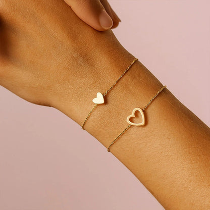 Mother & Daughter Matching Heart Beat Bracelet Set