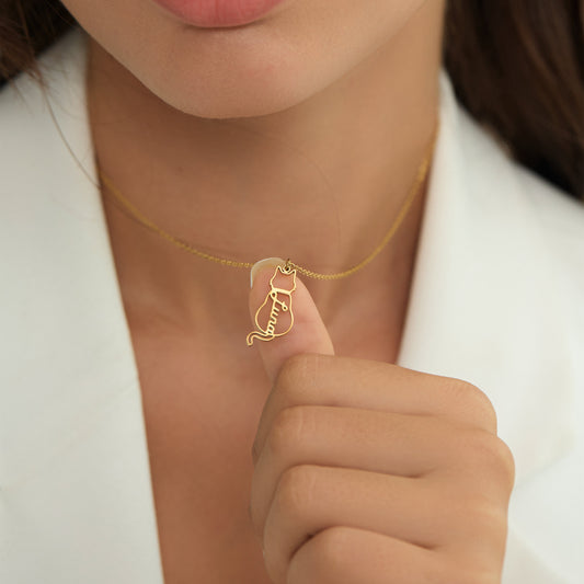 Personalised Cat Name Necklace