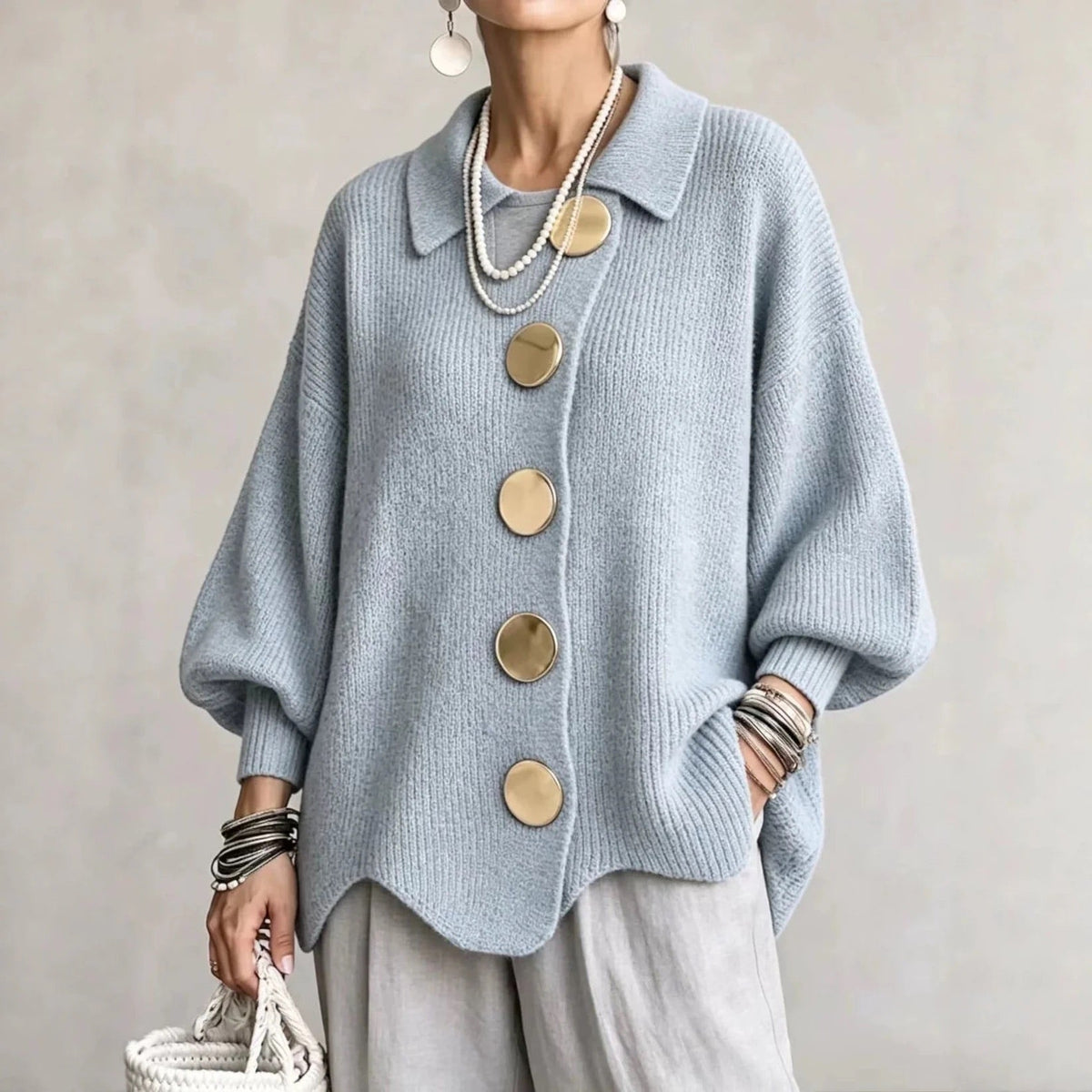 Eleanor| Oversized Button Cardigan