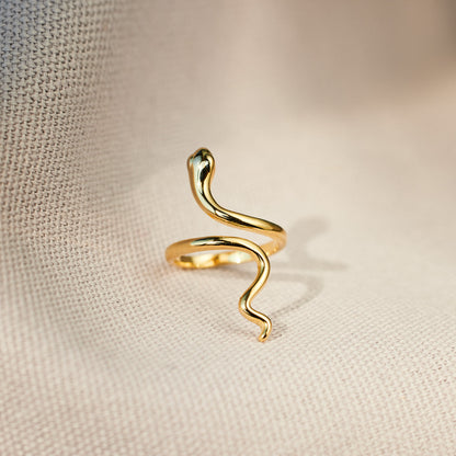 925 Sterling Silver Year of Snake Minimalist Snake Open Ring